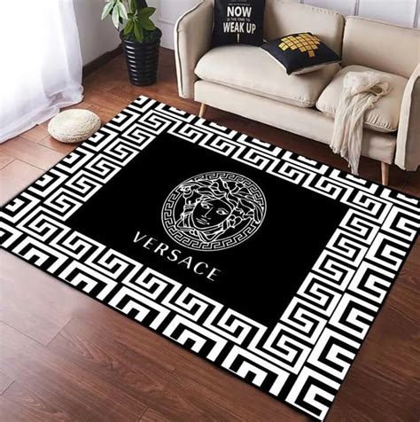 white versace rug